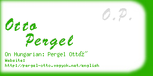 otto pergel business card